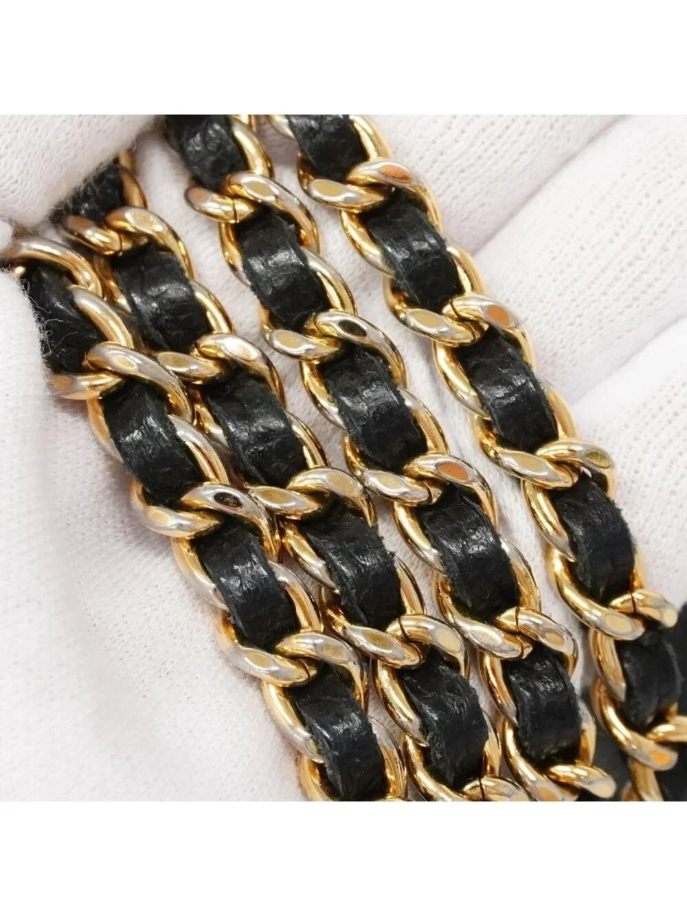 Chanel Wallet on Chain Quilted Caviar Leather Black Gold Shoulder Bag